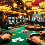 Players enjoying casino games at 123b.ing, showcasing vibrant tables and rich gaming atmosphere.