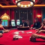 A vibrant poker scene showcasing gambling excitement at https://rr88.auction/ with luxury casino elements and engaged players.