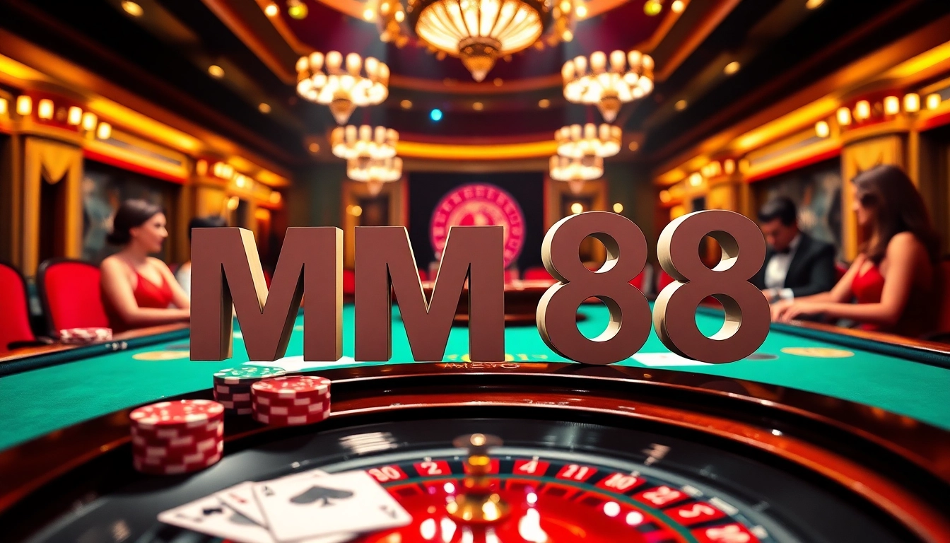 Experience the thrill of MM88 at a luxurious casino with engaging poker and roulette.