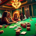 FEBET enhances the excitement of casino gaming with a vibrant poker scene featuring strategic gameplay.