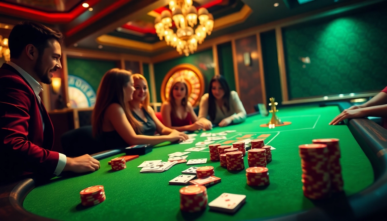 FEBET enhances the excitement of casino gaming with a vibrant poker scene featuring strategic gameplay.