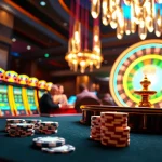 Experience the thrill of winning at 33win with vibrant casino tables and slot machines.