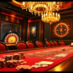Players strategizing at a casino table, inspired by hidden wiki elements with vibrant colors.