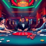 Engage in thrilling gambling at https://8kbet.ink/ casino with poker games, vibrant slot machines, and colorful chips.