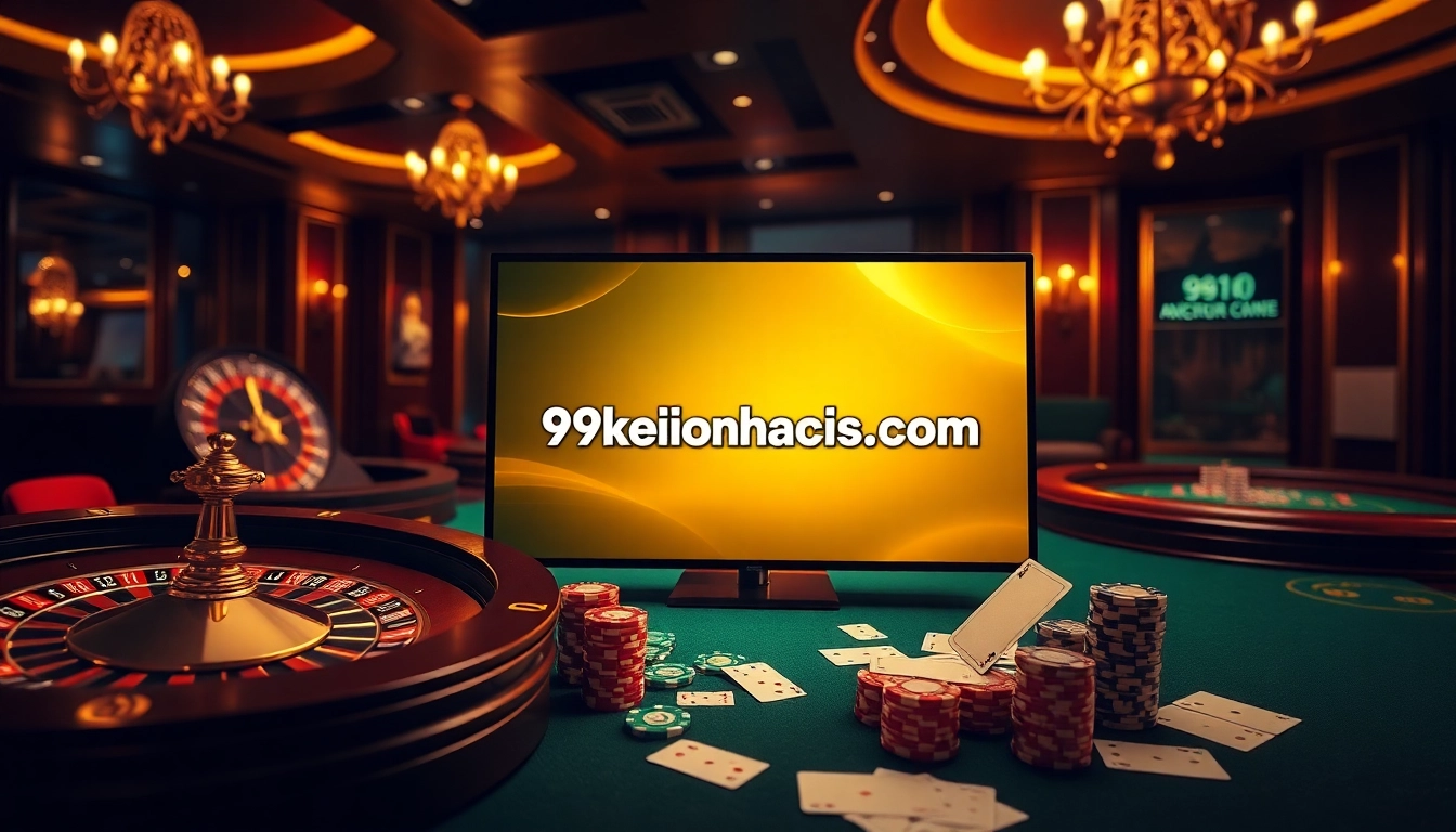Experience the excitement of online betting at https://9keonhacai.com/ with casino tables and game visuals.