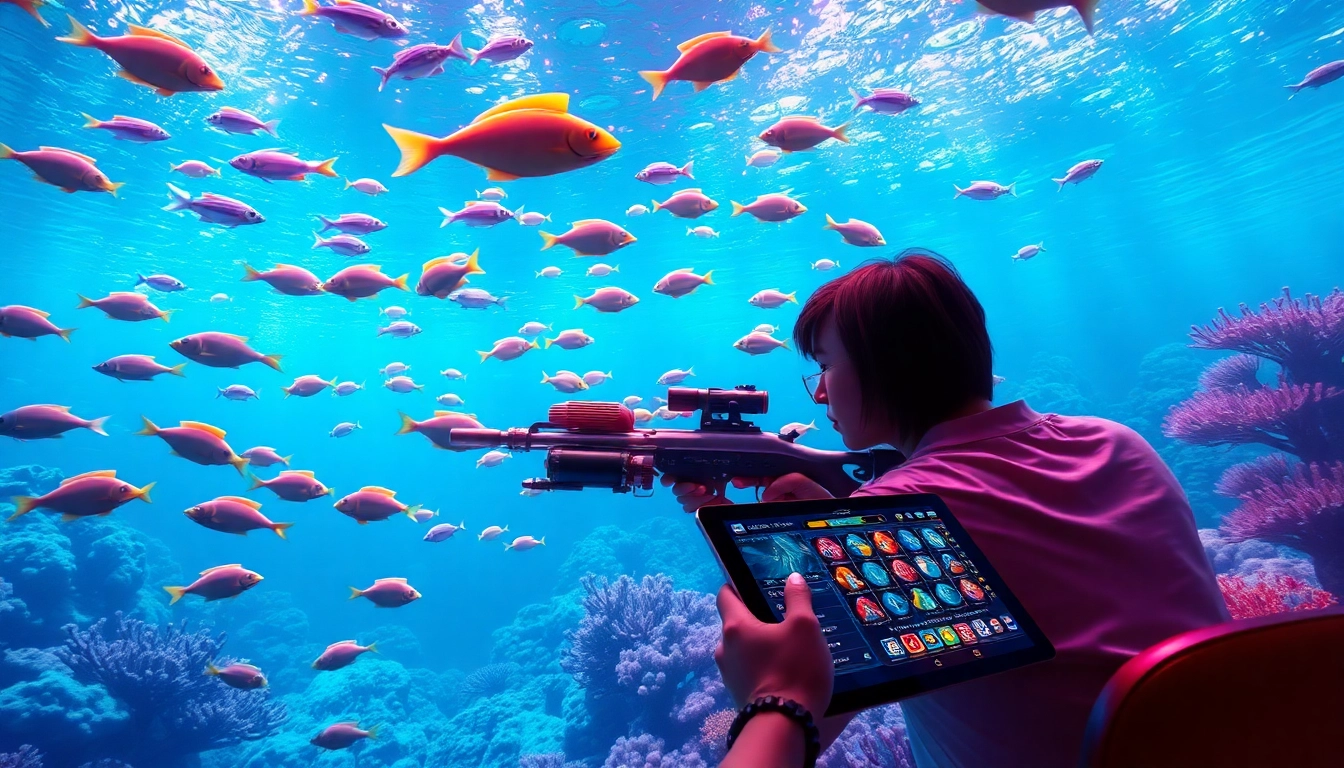 Engaging in thrilling bắn cá 68win gameplay with vibrant underwater scenes and dynamic visuals.