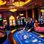 Players enjoying an exciting game at go88 casino with roulette wheels and poker tables.