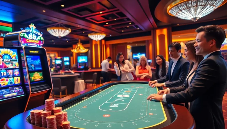 Encounter the thrill of online gambling at nhà cái 88i with vibrant casino visuals and interactive gaming elements.