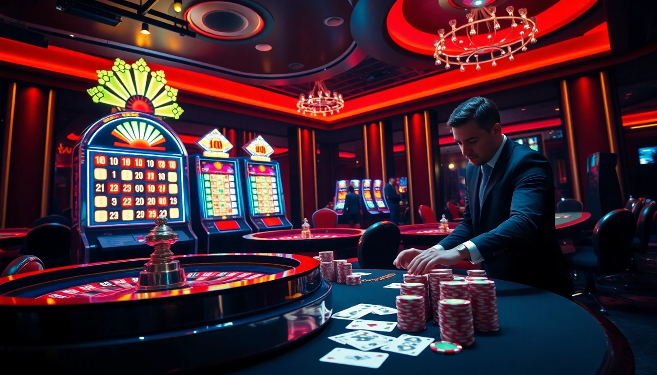 Experience the thrill of C168 with engaging online gambling visuals featuring roulette wheels and poker tables.