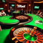 Engaging gamblers at i9bet with vibrant casino tables and immersive online interfaces.