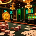 Experience the excitement of the game queen at a luxurious casino table with poker chips and cards.