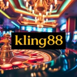 Players enjoying the excitement of king88 at a vibrant casino with roulette and slot machines.