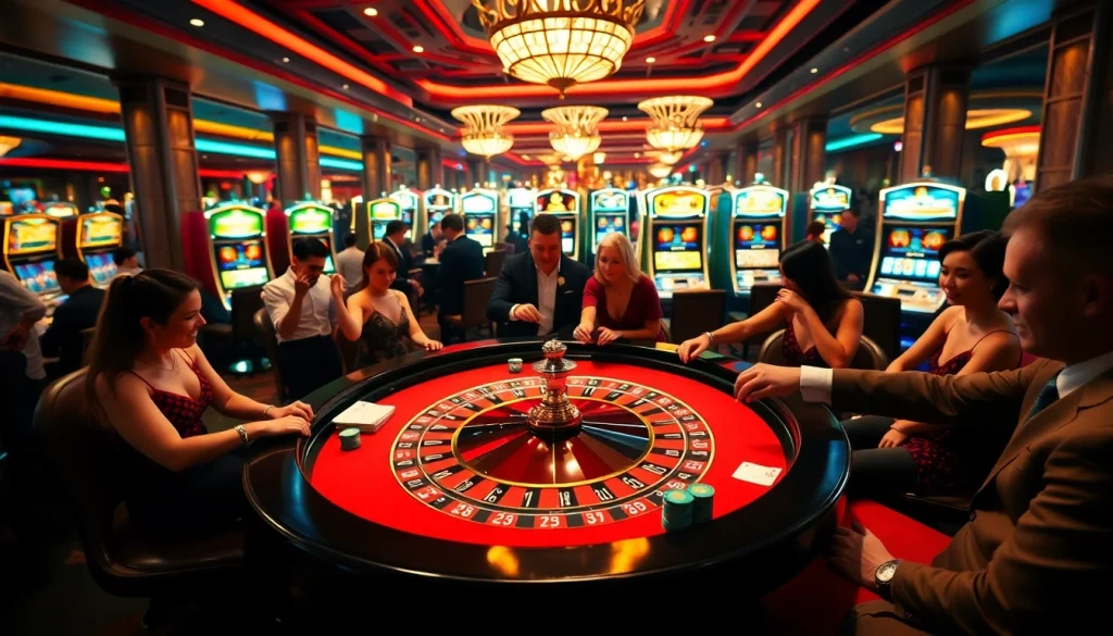Experience thrilling gaming at SODO66 casino with vibrant tables and lively players.