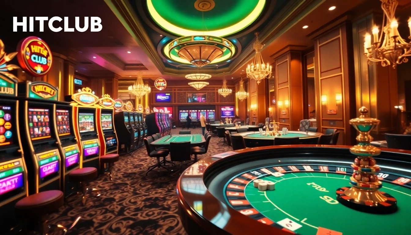 Experience the excitement at HITCLUB, showcasing luxury casino games and lively players.