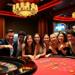 SODO CASINO players engaging in an exciting blackjack game at a luxury table.