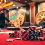BET88 players strategizing at a luxury poker table with chips and cards.