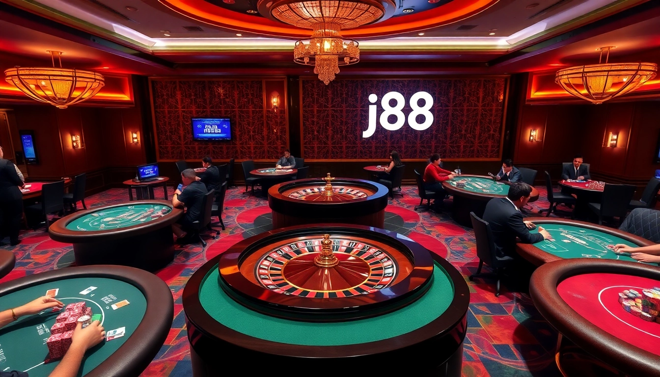 Experience high-stakes excitement with j88 poker players at a vibrant casino.