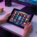 Engaging gameplay on a tablet featuring ww88 online casino interface, player focused on winning