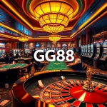 GG88 offers exciting casino experiences with roulette and poker tables filled with action.