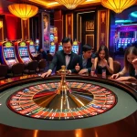 Experience the excitement of the Macau Prize at a bustling casino table filled with eager players and vibrant roulette chips.