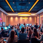 Dynamic scene of players enjoying KJC online entertainment at https://kjc.football/, showcasing vibrant gaming experiences.