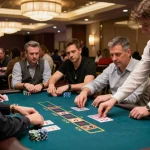Players strategizing at a blackjack table highlighting the excitement of 88aa casino gaming