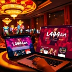 Experience thrilling gameplay at l444.art with vibrant casino tables and players engaged in action.