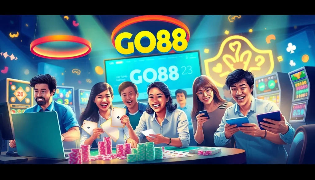 Experience the excitement of GO88, the leading online gaming platform with a vibrant user interface and diverse game offerings.