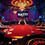 Engaged players at NA777 enjoy professional blackjack gaming in a luxurious casino atmosphere.