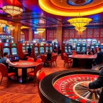 Experience the thrill of i9bet at a bustling casino, showcasing vibrant gaming action and excitement.