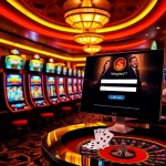 Wingslots77 Login interface featured along with vibrant casino elements like slot machines and poker chips.