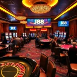 Experience the thrill of betting at J88 casino with vibrant tables and lively players.