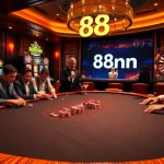 Players enjoying a high-stakes game at 88nn's luxurious casino table experience.