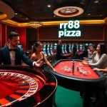 Exciting casino atmosphere showcasing players enjoying games at rr88.pizza.