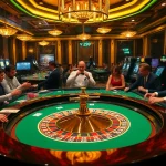 A lively casino scene featuring the vz99 roulette table and excited players enjoying high-stakes gaming.