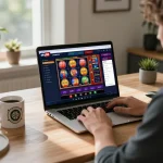 Engaging gameplay on sky88 online casino platform, showcasing vibrant slots and strategic betting options.