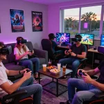 Engaged players enjoying various porn game offerings in a cozy gaming room, highlighting the immersive adult gaming experience.