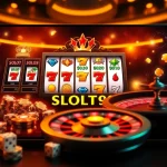 SLOT99 platform displaying dynamic slot gameplay with vibrant reels and casino chips in action