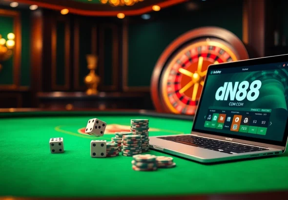 Experience thrilling moments with dn88 com as dice roll and roulette spins at this luxurious casino setting.