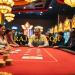 Experience the thrill of RAJAGACOR at a lively casino table with players enjoying their games.
