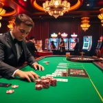 Engaging scene with a player betting on cucu 777 at a luxurious casino table.