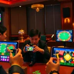 Engaging GO88 gaming scene with players enjoying card games and the GO88 app interface.