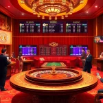 Excitement builds as players engage with the Kqxs lottery at a vibrant casino scene.