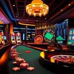 Experience high-stakes excitement at LUCK8 with vibrant casino games, poker chips, and betting odds.