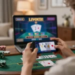 Engaging online gaming at luck8 trang chủ, showcasing a player's focus on casino games.