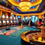 Excited gamblers at a luxurious casino table with lego138-themed games and vibrant chips.
