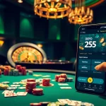 Experience the excitement of depo 25 bonus 25 at a luxurious casino, featuring colorful chips and a roulette wheel.