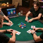 Players strategizing in an engaging SC88 online poker game session at home