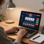 Engaging in an online rik vip gaming session with live dealer interactions and strategic notes.