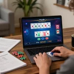 DASI4D link alternatif menampilkan permainan poker online di laptop dengan antarmuka yang menarik